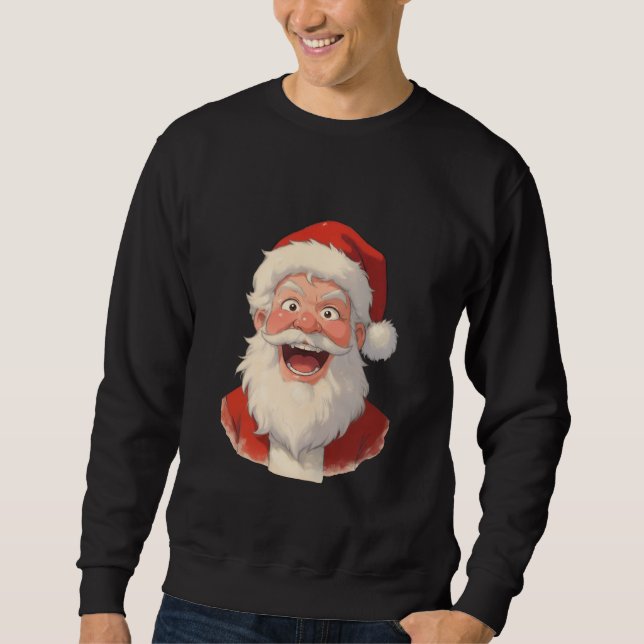 Lachender Weihnachtsmann Sweatshirt (Vorderseite)