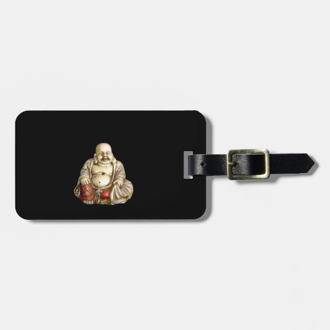 Lachendes Buddah Gepäckanhänger (Vorderseite horizontal)