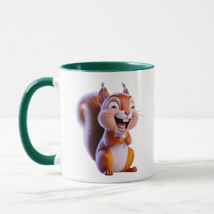 Lachendes Eichhörnchen Süße Cartoon-Illustration Tasse