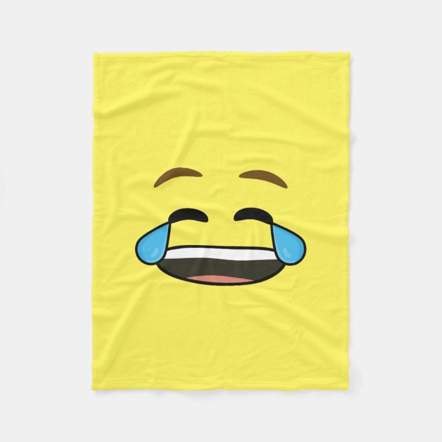 Lachendes Emoji Fleecedecke (Vorderseite)