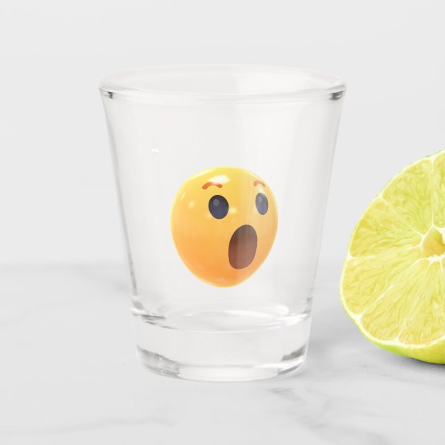 Lachendes Emoji-Gesicht lustig Schnapsglas (Vorderseite)