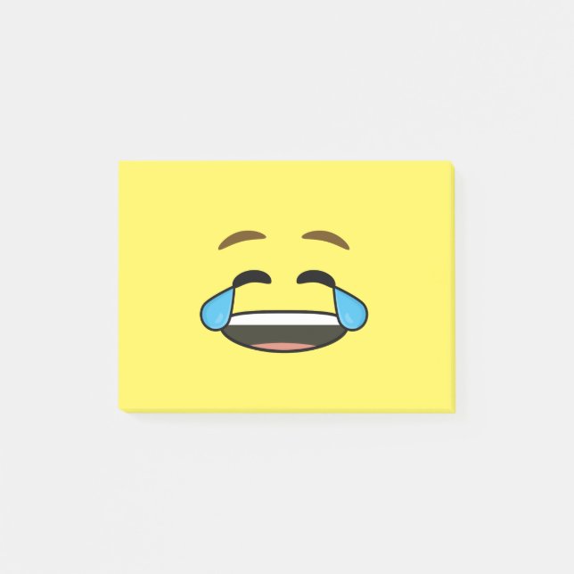 Lachendes Emoji Post-it Klebezettel (Vorderseite)