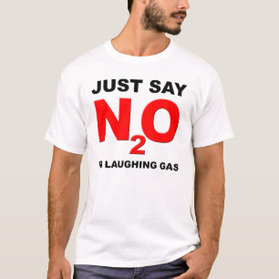 Lachendes Gas-Stickstoff-Monoxid lustiger T - T-Shirt
