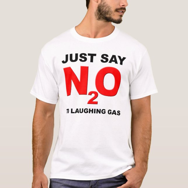 Lachendes Gas-Stickstoff-Monoxid lustiger T - T-Shirt (Vorderseite)