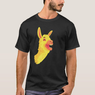 Lachendes Lama Alpaka Junge Mädchen Kinder T-Shirt