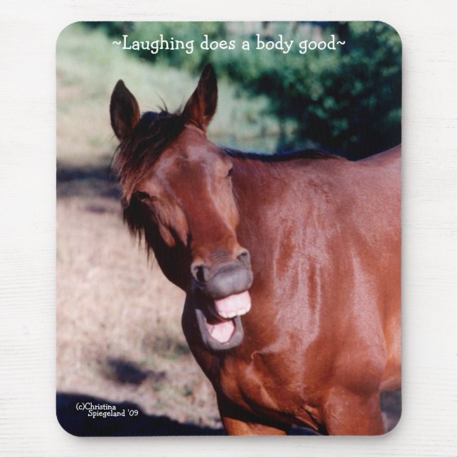Lachendes Standardbred Pferd Mousepad (Vorne)