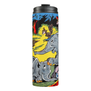 Lachendes Tier Elefant Vintage Comics Thermosbecher