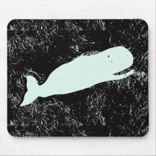 lachendes weißer Wal mousepad