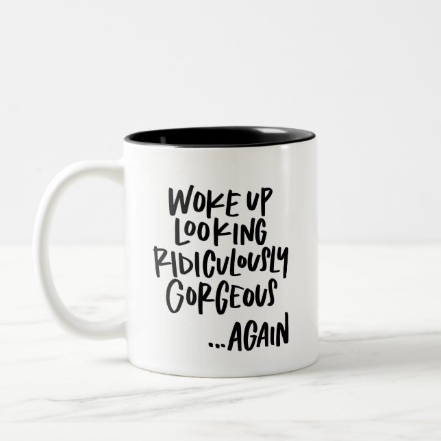 Lächerlich herrliche Zwei-Tone-Tasse Zweifarbige Tasse (Links)