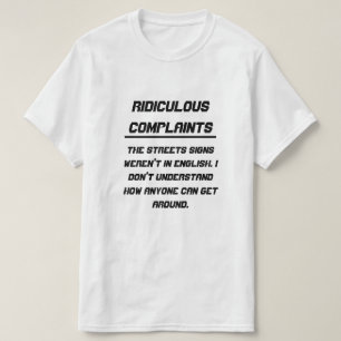 Lächerliche Beanstandungszeichen waren nicht auf T-Shirt