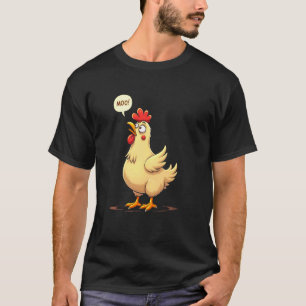 Lächerliche Hühner-Muuh-Geräusch Humorvolle Szene T-Shirt