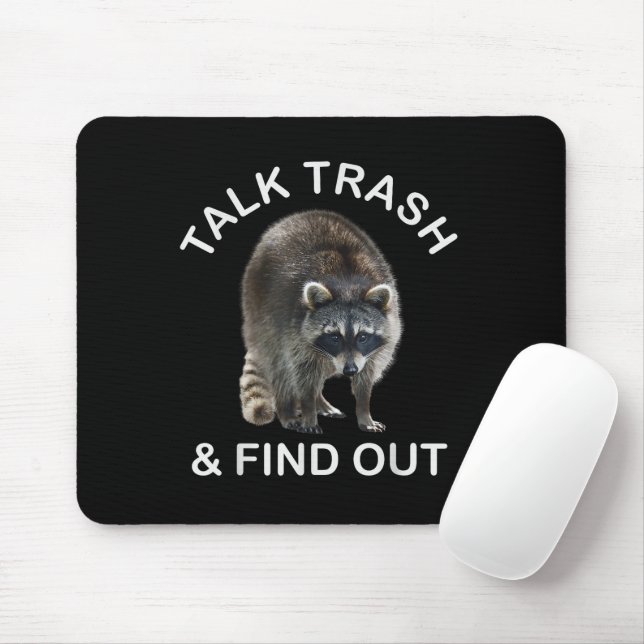 Lächerliche Raccoon & Raccoon Kleider sprechen Mül Mousepad (Mit Mouse)