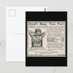 Lächerliche Retro-Anzeige "Flesh Reducer" Postkarte