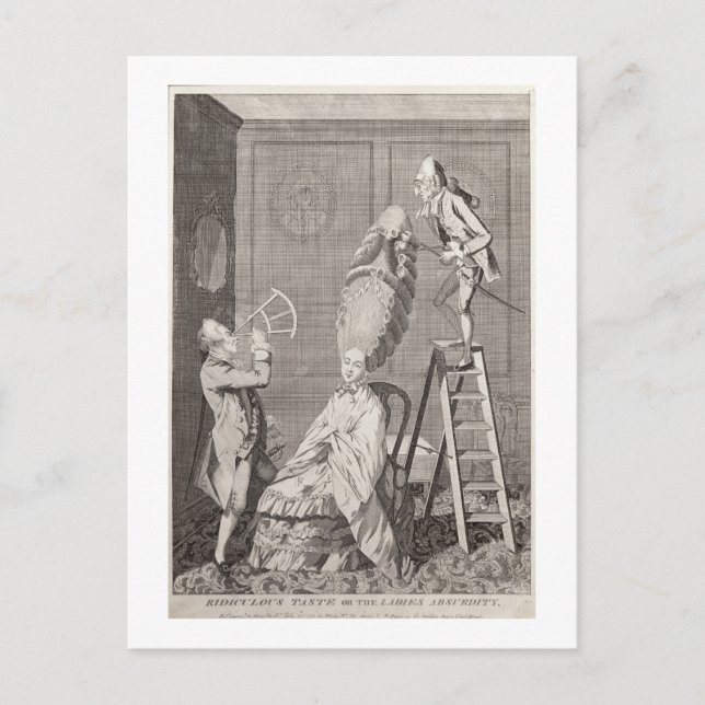 Lächerlicher Geschmack oder die Damen Absurdität,  Postkarte (Vorderseite)