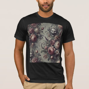 Lachfalten – Gothic Floral T-Shirt