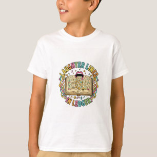 Lachfalten im Hauptbuch – Smart Humor T-Shirt