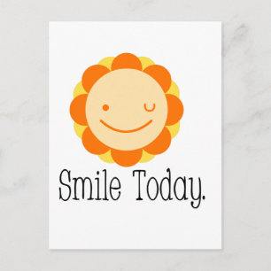 Lächle heute. postkarte