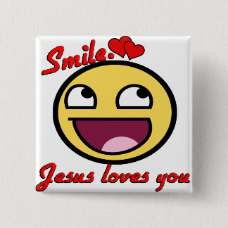 LÄCHLE JESUS LIEBT DICH BUTTON