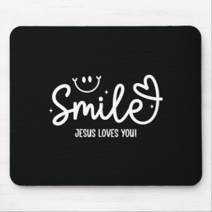 Lächle Jesus liebt dich Christliche Glaubensbotsch Mousepad