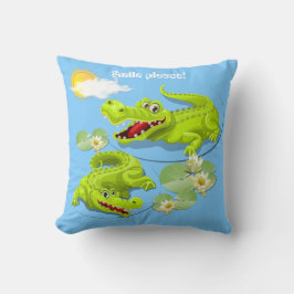Lächle Krokodile! Kissen