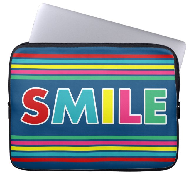 Lächle! Laptopschutzhülle (Vorderseite)