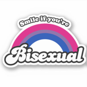 Lächle, wenn du bisexuell bist aufkleber