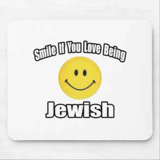 Lächle, wenn du Liebe jüdisch bist Mousepad