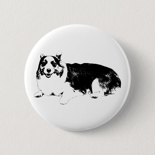 Lächle wie ein Corgi Button (Vorderseite)