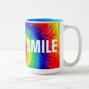 LÄCHLICHE Rainbow-Krawatte-Dye Zwei-Tonen-Tasse, 1 Zweifarbige Tasse