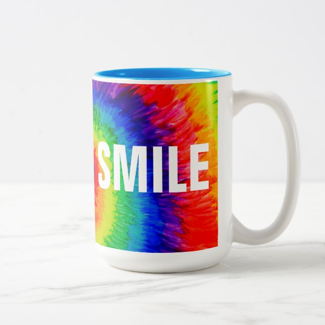 LÄCHLICHE Rainbow-Krawatte-Dye Zwei-Tonen-Tasse, 1 Zweifarbige Tasse (Rechts)
