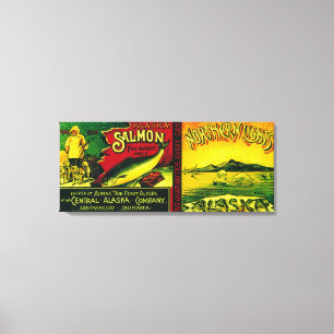 Lachs an der Nordküste kann LabelAlimak, AK Leinwanddruck