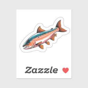 Lachs aufkleber