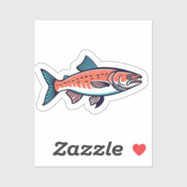 Lachs  aufkleber