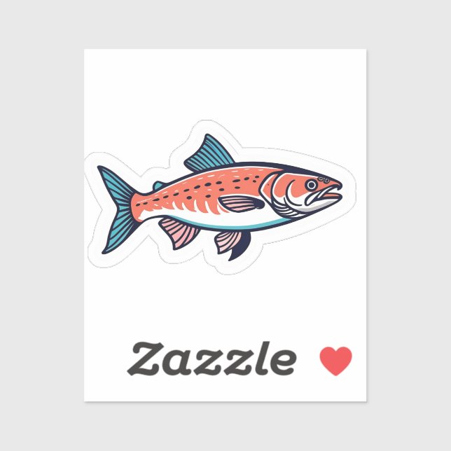 Lachs  aufkleber (Blatt)