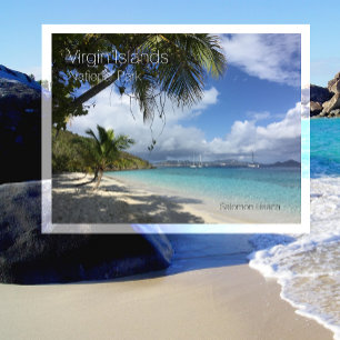 Lachs Beach, Palms, Jungfrau Islands National Park Postkarte