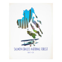 Lachs-Challis-Landkarte für den Wald