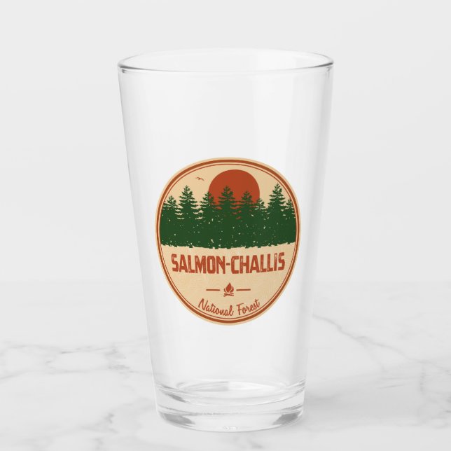 Lachs-Challis-Nationalwald Glas (Vorderseite)