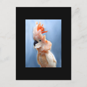 Lachs Crested Cockatoo ACEO Art Trading Card Postkarte