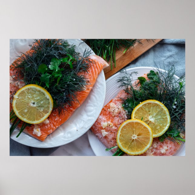 Lachs-Fest-Poster Poster (Vorne)