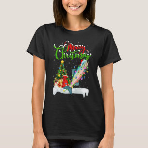 Lachs Fisch Weihnachtsdekorationen Santa Lachs C T-Shirt