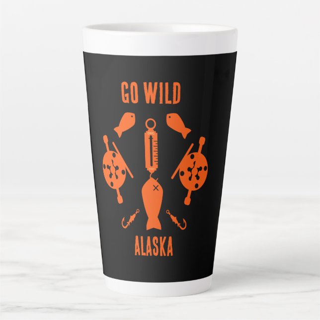 Lachs Fischen Alaska Milchtasse (Vorderseite)