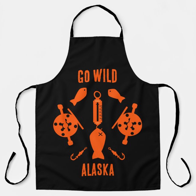 Lachs Fischen Alaska Schürze (Vorderseite)