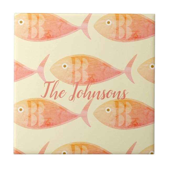 Lachs Fish Group Fliese (Vorderseite)