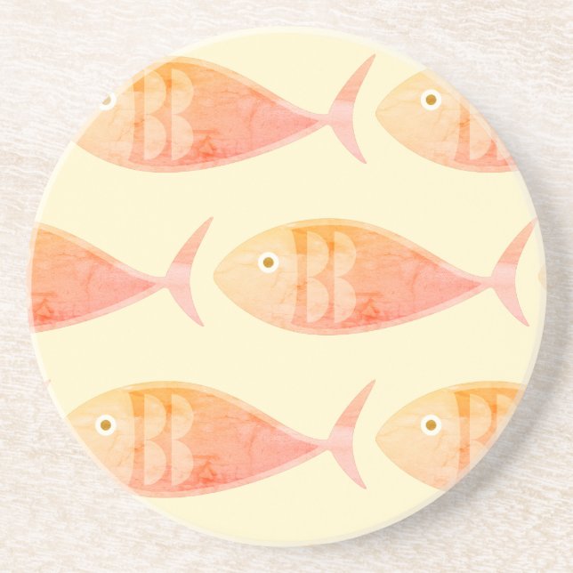 Lachs Fish Group Getränkeuntersetzer (Vorne)