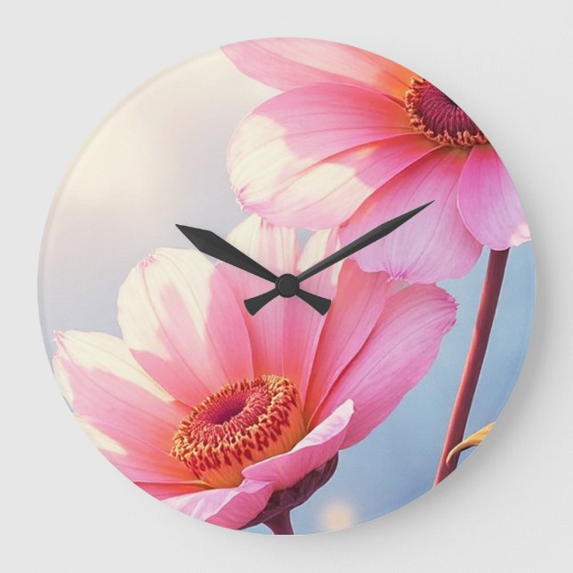 Lachs Große Wanduhr (Vorderseite)