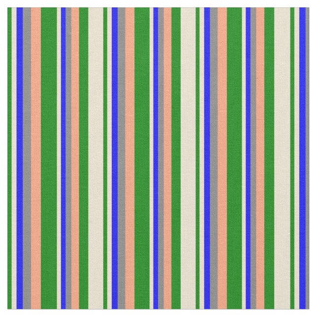 Lachs, grün, beige, blau, grau und leicht stoff (Nahaufnahme)