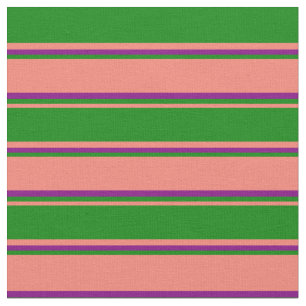 Lachs, grün und Lila gestrichen Stoff