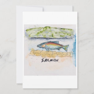 Lachs Grußkarte Einladung