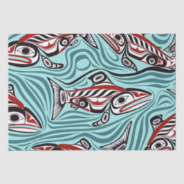 Lachs Haida Art Spirit Pacific Native Seidenpapier