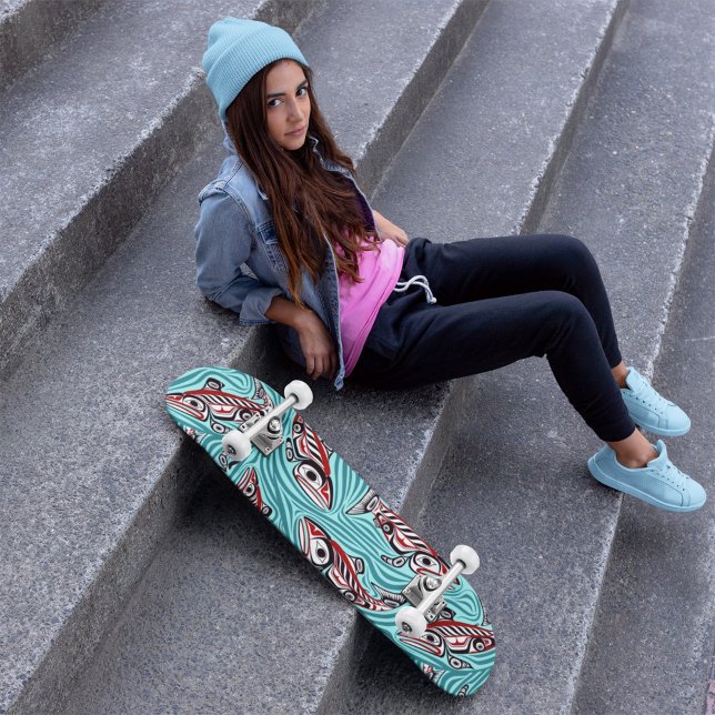 Lachs Haida Art Spirit Pacific Native Skateboard (Von Creator hochgeladen)